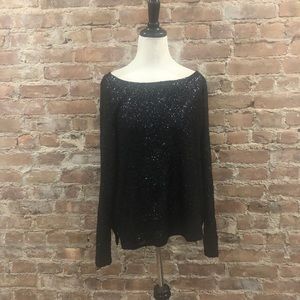 COPY - Black Long sleeve sequin shirt